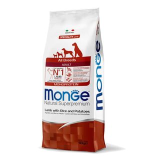 Monge natural superpremium adult all breeds con agnello 12kg