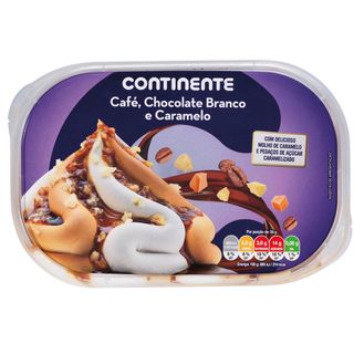 Gelado Café, Chocolate Branco e Caramelo Continente (emb. 950 ml)