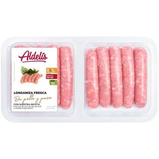 Longaniza De Pollo Aldelís, Bandeja 390 G