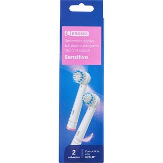 Cepillo Eléctrico Compatible Sensible Eroski, Recambio 2 Uds