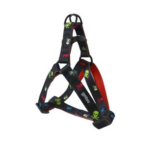 Gotoo Arnés estampado calavera negro para perros