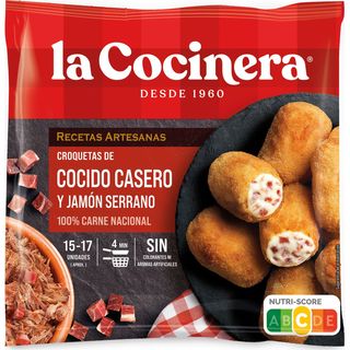 Croquetas Artesanas Cocido Congeladas, Caja 500 G