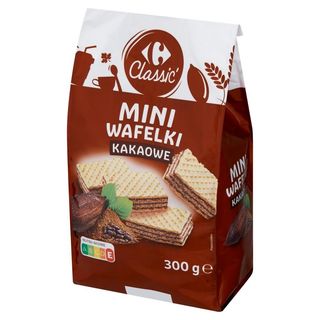 Carrefour Classic Mini wafelki kakaowe 300 g