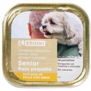 Comida Perro Raza Pequeña Senior Paté Pollo Pavo Eroski 150G (16888349)