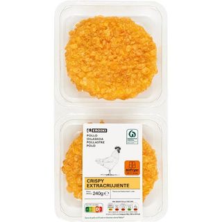 Hamburguesa De Pollo Crispy Eroski, Bandeja 240 G