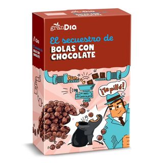 Cereales Bolas Maíz con Chocolate Dia Granjoy Caja 500 Gr.
