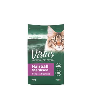Virtus cat nutrition selection hairball sterilised 450g