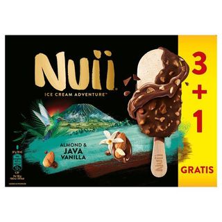 Helado Almendrado Con Vainilla De Java Nuii, 3+1 Uds, Caja 268 G (26011692)