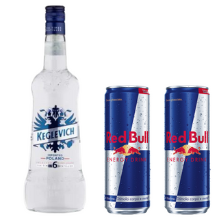 Pack Vodka Keglevich 0.7 Classic + 2 Red Bull 355ml