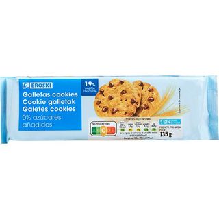 Cookies De Chocolate Sin Azúcar Añadido Eroski, Paquete 135 G (25673377)