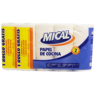 Pack Mical Rollo de Cocina 2 Capas 2x4u