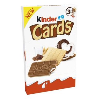 Kinder Cards Wafel wypełniony mlecznym i kakaowym nadzieniem (6 szt.) 76,8 g