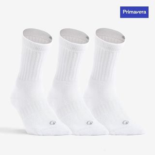 Calcetines Altos De Deporte Pack De 3 Artengo Rs 500 Blanco 47/50 Blanco