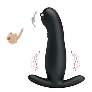 Masażer Prostaty Z Funkcją Stymulacji Przesuwną Kulką, Tickling, Silikon