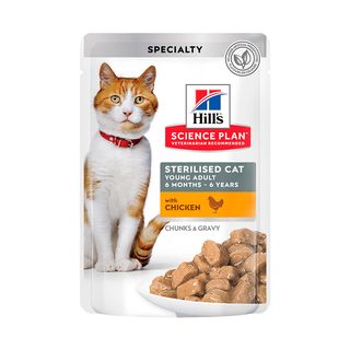 Hill'S Science Plan Sterilized Young Adult Pollo Sobre Para Gatos 0.085Kg