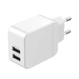 Cargador De Pared Dual Wefix 2Xusb-A 24W 2.4A Blanco (3615993757311)