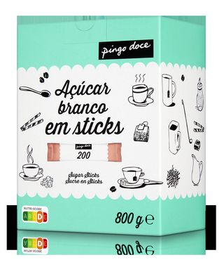Açúcar Branco 200 Sticks Pingo Doce 800G