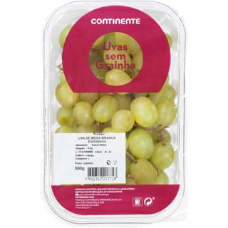Uva Branca sem Grainha Continente (emb. 500 gr)