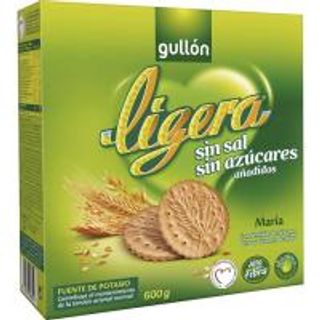 Galleta María Ligera Sin Sal-Sin Azúcar Gullón, Caja 600 G (92569)