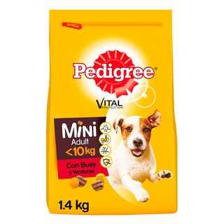 Pedigree Perro Razas Pequeñas Buey Y Verduras 1,4 Kg