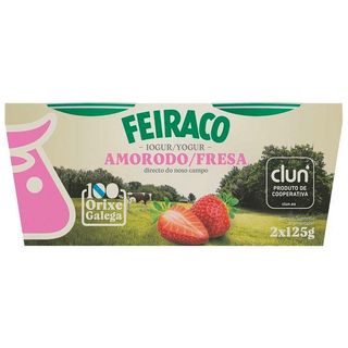 Yogur Sabor A Fresa Feiraco, Pack 2X125 G