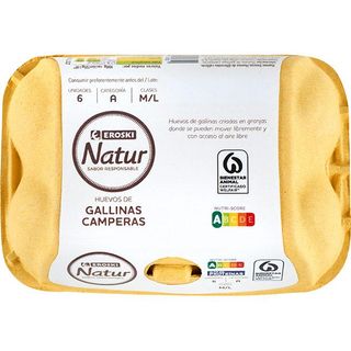 Huevo Fresco Campero Eroski Natur, Cartón 6 Uds. (25675232)