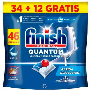 Lavavajillas Máquina Finish Quantum, Pack 34+12 Dosis (26147991)