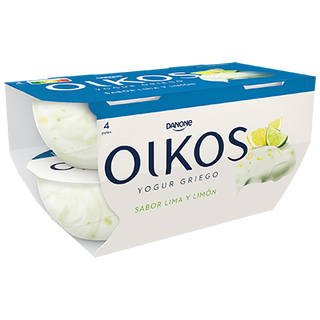 Yogur Griego Sabor Lima Limon Danone Oikos 110 G. Pack 4
