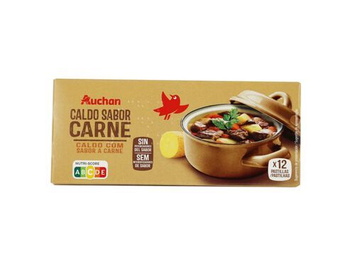 CALDO AUCHAN CARNE 12UN 120G