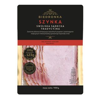 Biedronka Premium Szynka Sądecka swojska, tradycyjna, 100 g