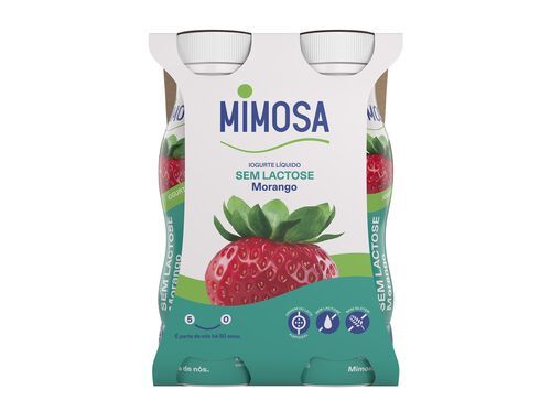 IOGURTE MIMOSA LÍQUIDO SEM LACTOSE MORANGO 4X151ML