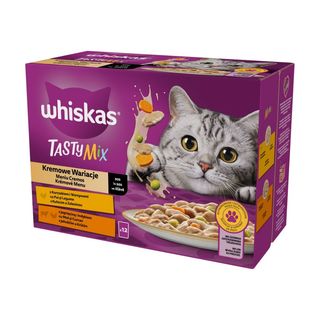 Whiskas Tasty Mix Karma dla kota kremowe wariacje w sosie 12x85 g