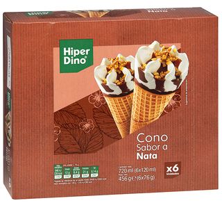 Hiperdino Conos De Nata 6 X 120 Ml