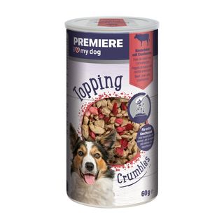 Premiere dog topping crumbles 60g manzo