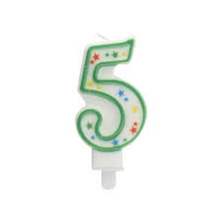 Vela Aniversario 9,5 Cm Nº 5
