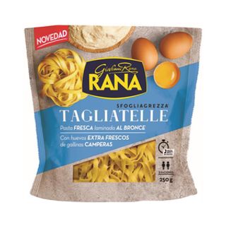Tagliatelle de Pasta Fresca Laminada Al Bronce Rana 250 G.