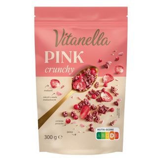 Vitanella Pink Crunchy truskawki, czerwona porzecza, quinoa 300 g