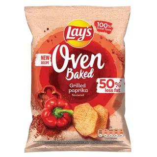 Lay's Oven Baked Chipsy Grilled paprika, 110 g