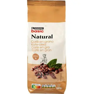 Café En Grano Natural Eroski Basic 500G (8484263)
