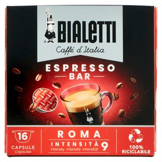 Bialetti Caffè D'Italia Espresso Bar Roma 16 Capsule 112 G