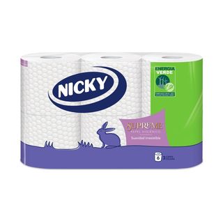 NICKY Papel Higiénico Supreme 3 Capas, Pk-6