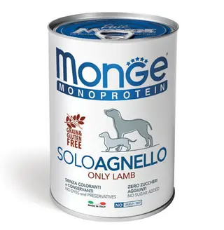 Monge monoprotein dog lattina 400g agnello