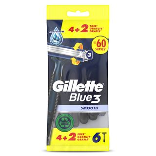 Maquinilla De Afeitar 3 Hojas Smooth Gillette Blue 3 Bolsa 6 Unidades
