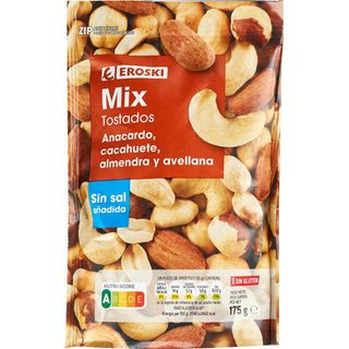 Mix De Frutos Secos Sin Sal Eroski, Bolsa 175 G (25616889)