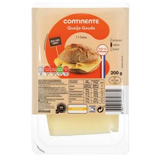 Queijo Gouda Fatiado Continente (emb. 200 gr)