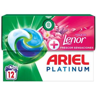Detergente en cápsulas ARIEL SENSACIONES, caja 12 dosis