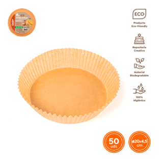 MAXI Molde Airfryer Papel Siliconado 20X4,5Cm 50 Un. Maxi