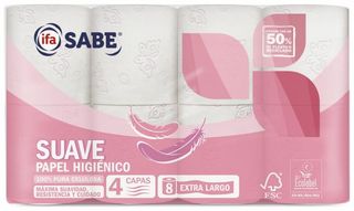 Papel Higienico Suave Ifa Sabe 4C 8 Rollos