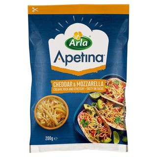 Arla Apetina Ser wiórkowany Cheddar & Mozzarella 200 g