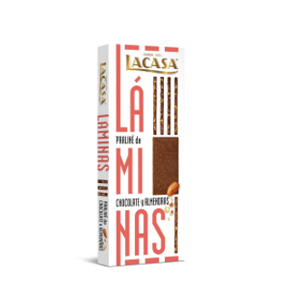 Laminas Praline Almendra 128g Lacasa